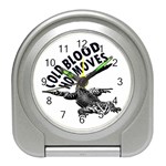 Lizard graphic illustration with sarcastic phase Travel Alarm Clock