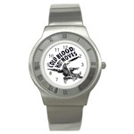 Lizard graphic illustration with sarcastic phase Stainless Steel Watch