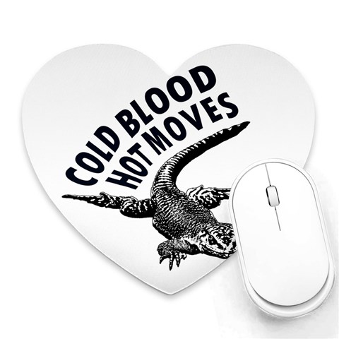 Lizard graphic illustration with sarcastic phase Heart Mousepad from ArtsNow.com Front