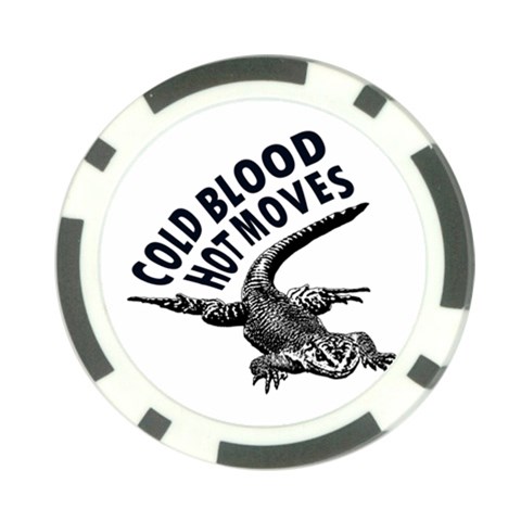 Lizard graphic illustration with sarcastic phase Poker Chip Card Guard from ArtsNow.com Front