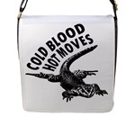 Lizard graphic illustration with sarcastic phase Flap Closure Messenger Bag (L)