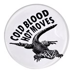 Lizard graphic illustration with sarcastic phase Round Glass Fridge Magnet (4 pack)