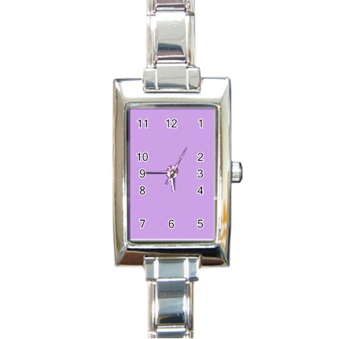 Luscious Lavender Hex #cca3e7 Rectangle Italian Charm Watch from ArtsNow.com Front