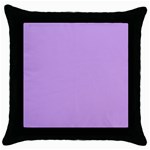 Luscious Lavender Hex #cca3e7 Throw Pillow Case (Black)