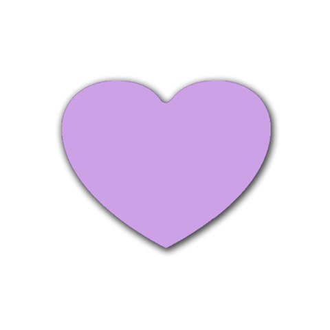 Luscious Lavender Hex #cca3e7 Rubber Coaster (Heart) from ArtsNow.com Front