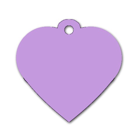 Luscious Lavender Hex #cca3e7 Dog Tag Heart (Two Sides) from ArtsNow.com Front