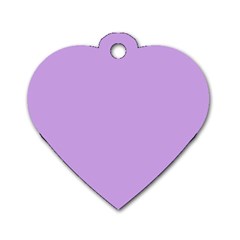 Luscious Lavender Hex #cca3e7 Dog Tag Heart (Two Sides) from ArtsNow.com Front