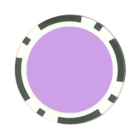 Luscious Lavender Hex #cca3e7 Poker Chip Card Guard from ArtsNow.com Back