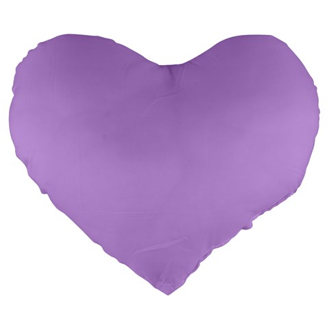 Luscious Lavender Hex #cca3e7 Large 19  Premium Heart Shape Cushions from ArtsNow.com Front