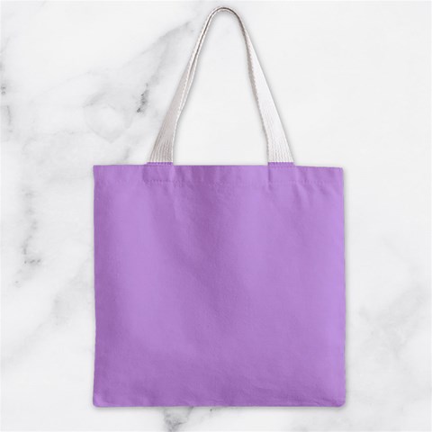 Luscious Lavender Hex #cca3e7 Zipper Grocery Tote Bag from ArtsNow.com Back