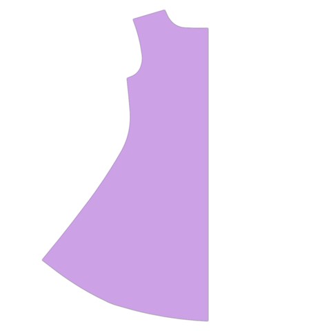 Luscious Lavender Hex #cca3e7 Short Sleeve V Back Left