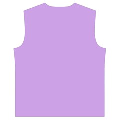 Luscious Lavender Hex #cca3e7 Men s High Neck Button Up Puffer Vest from ArtsNow.com Back