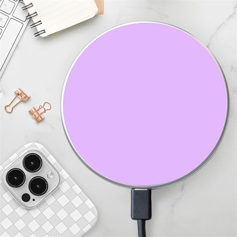 Luscious Lavender Hex #cca3e7 Wireless Fast Charger(White) from ArtsNow.com Front