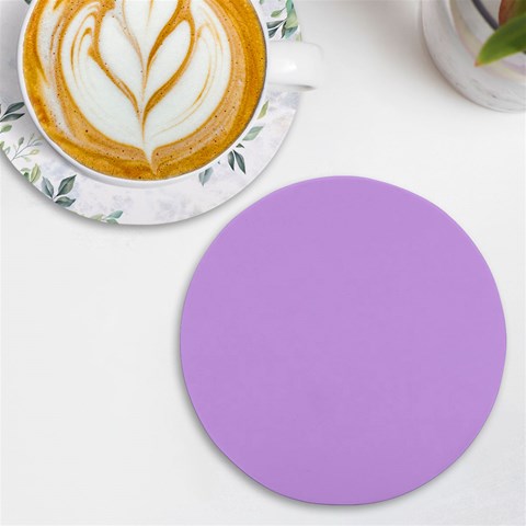 Luscious Lavender Hex #cca3e7 UV Print Round Tile Coaster from ArtsNow.com Front