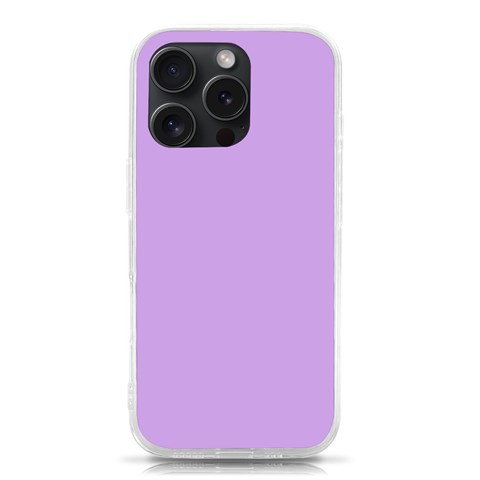 Luscious Lavender Hex #cca3e7 iPhone 15 Pro TPU UV Print Case from ArtsNow.com Front