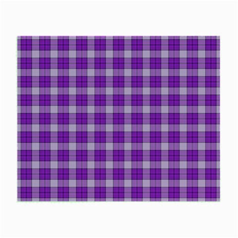 Purple Plaid Tartan 3 Small Glasses Cloth from ArtsNow.com Front