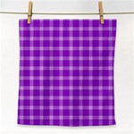 Purple Plaid Tartan 3 Face Towel