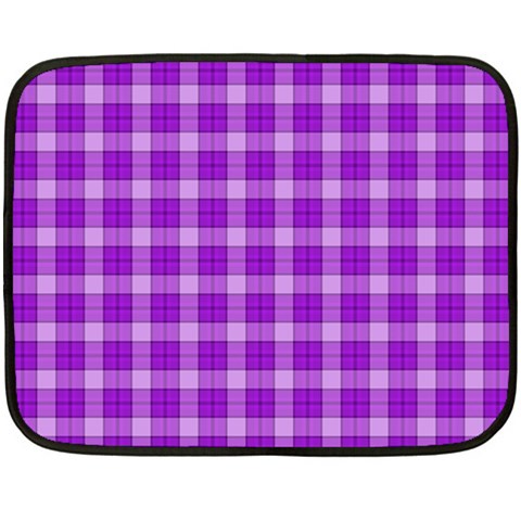 Purple Plaid Tartan 3 Fleece Blanket (Mini) from ArtsNow.com 35 x27  Blanket