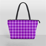 Purple Plaid Tartan 3 Classic Shoulder Handbag