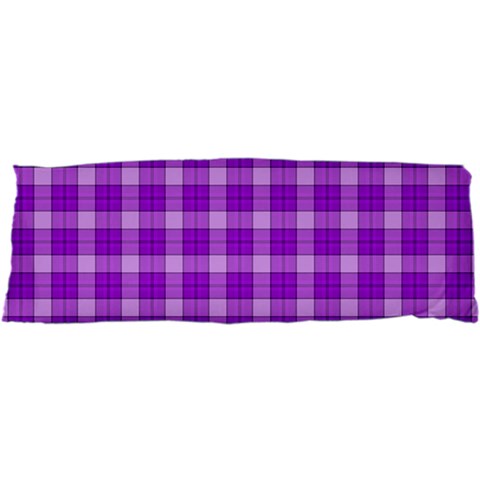 Purple Plaid Tartan 3 17 x47  Body Pillow Case Dakimakura (Two Sides) from ArtsNow.com Front