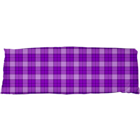 Purple Plaid Tartan 3 25 x71  Body Pillow Case Dakimakura (Two Sides) from ArtsNow.com Back