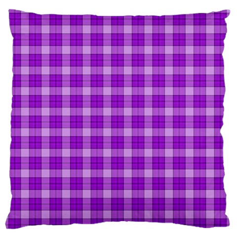 Purple Plaid Tartan 3 Standard Premium Plush Fleece Cushion Case (Two Sides) from ArtsNow.com Front