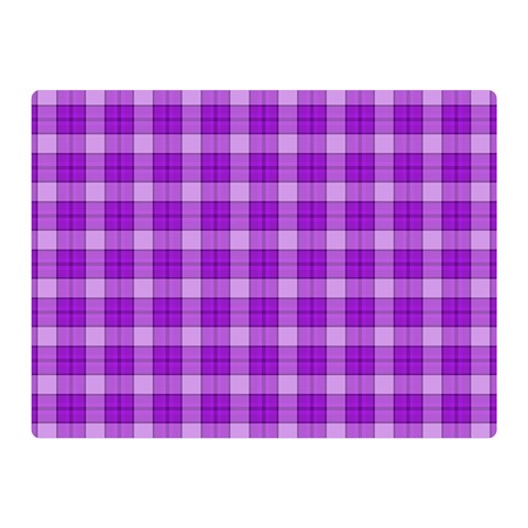 Purple Plaid Tartan 3 Two Sides Premium Plush Fleece Blanket (Mini) from ArtsNow.com 35 x27  Blanket Back