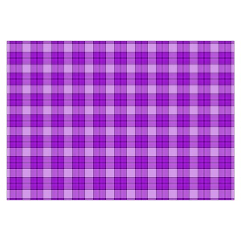 Purple Plaid Tartan 3 14 x22  Lumbar Throw Cushion Case (Two Sides) from ArtsNow.com Front