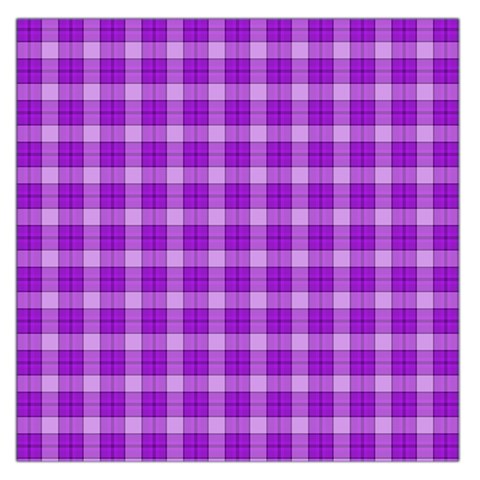 Purple Plaid Tartan 3 Square Satin Scarf (36  x 36 ) from ArtsNow.com Front