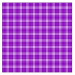 Purple Plaid Tartan 3 Square Satin Scarf (36  x 36 )