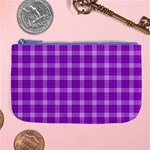 Purple Plaid Tartan 3 Large Coin Purse