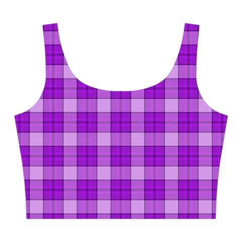 Purple Plaid Tartan 3 Midi Sleeveless Dress from ArtsNow.com Top Back