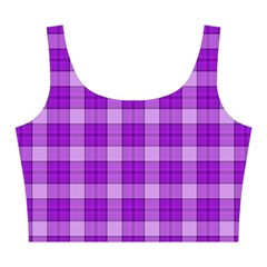 Purple Plaid Tartan 3 Midi Sleeveless Dress from ArtsNow.com Top Back