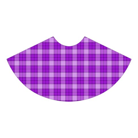 Purple Plaid Tartan 3 Midi Sleeveless Dress from ArtsNow.com Skirt Front