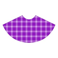 Purple Plaid Tartan 3 Midi Sleeveless Dress from ArtsNow.com Skirt Front