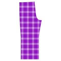 Purple Plaid Tartan 3 Spaghetti Top Long Pants Satin Pajamas Set from ArtsNow.com Back Bottom Left