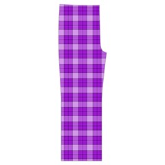 Purple Plaid Tartan 3 Short Sleeve Long Pants Satin Pajamas Set from ArtsNow.com Front Bottom Right