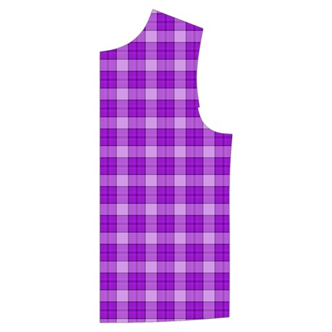 Purple Plaid Tartan 3 Kid s Button Up Puffer Vest from ArtsNow.com Front Left