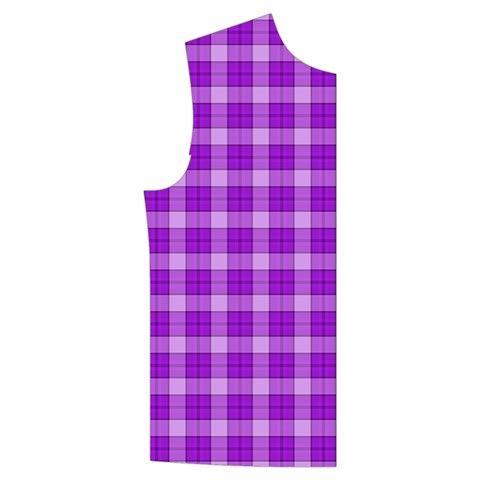 Purple Plaid Tartan 3 Men s High Neck Button Up Puffer Vest from ArtsNow.com Front Right