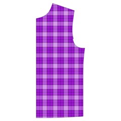 Purple Plaid Tartan 3 Men s High Neck Button Up Puffer Vest from ArtsNow.com Front Left