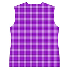 Purple Plaid Tartan 3 Women s Button Up Vest from ArtsNow.com Back