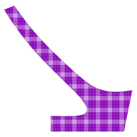 Purple Plaid Tartan 3 Cross Back Hipster Bikini Set from ArtsNow.com Back Right