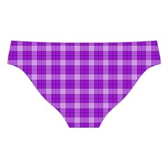 Purple Plaid Tartan 3 Cross Back Hipster Bikini Set from ArtsNow.com Back Under