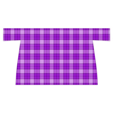 Purple Plaid Tartan 3 Wristlet Pouch Bag (Small) from ArtsNow.com Back