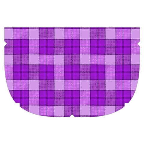 Purple Plaid Tartan 3 Make Up Case (Small) from ArtsNow.com Side Right