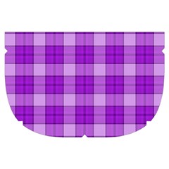 Purple Plaid Tartan 3 Make Up Case (Small) from ArtsNow.com Side Left