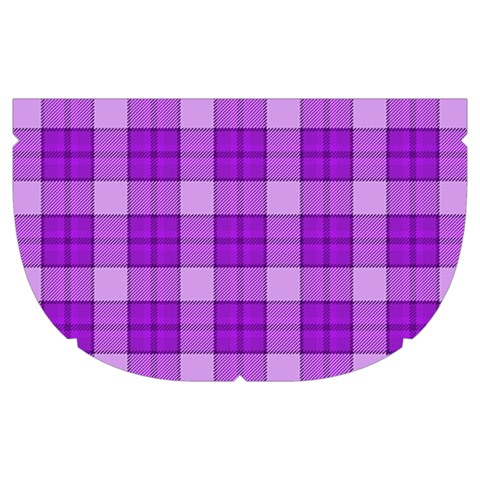 Purple Plaid Tartan 3 Make Up Case (Medium) from ArtsNow.com Side Left