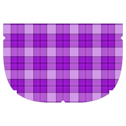 Purple Plaid Tartan 3 Make Up Case (Large) from ArtsNow.com Side Right