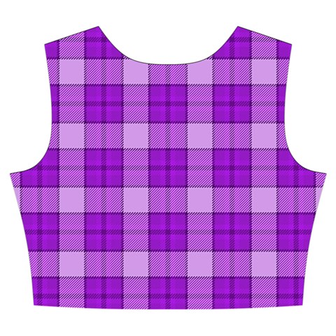 Purple Plaid Tartan 3 Women s Crop Top Pleated Skater Rave Skirt from ArtsNow.com Back