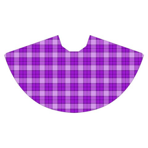 Purple Plaid Tartan 3 Women s Crop Top Pleated Skater Rave Skirt from ArtsNow.com Skirt Front